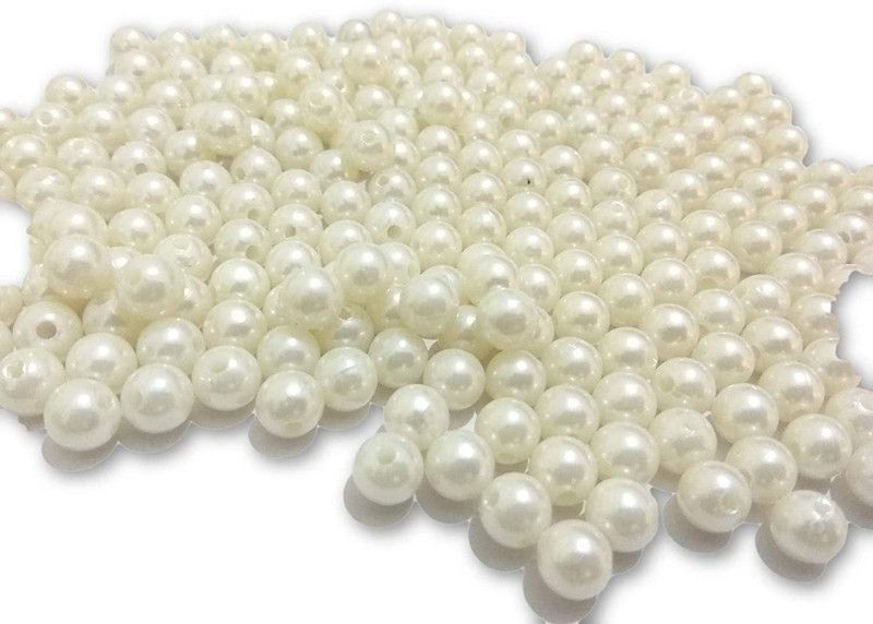 AlevanArt Pearls Beads for Craft Jewellery Embroidery Making Purpose Round Shape (200 Pieces, 8MM)
