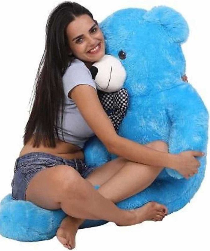 BBT 3 FEET SOFT BLUE TEDDY BEAR WITH HUGGABLE AND BEAUTIFUL - 36 inch  (Blue)