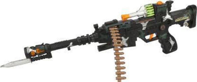 BBTR Rapid Fire Machine Combat Gun with Lights and Sound (Multicolor) Guns & Darts Guns & Darts  (Black)
