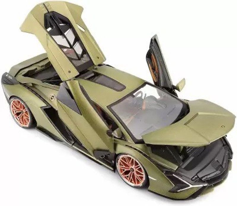EasyToBuy Diecast Lamborghini Sian Model Toy Vehicle Sound Light Sports Car Toy  (Green, Pack of: 1)