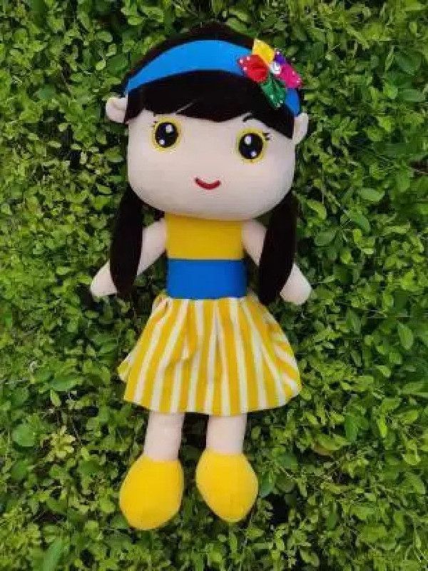 Liquortees Diana doll for kids girls big size / home decor / soft toy - 32 cm  (Yellow)