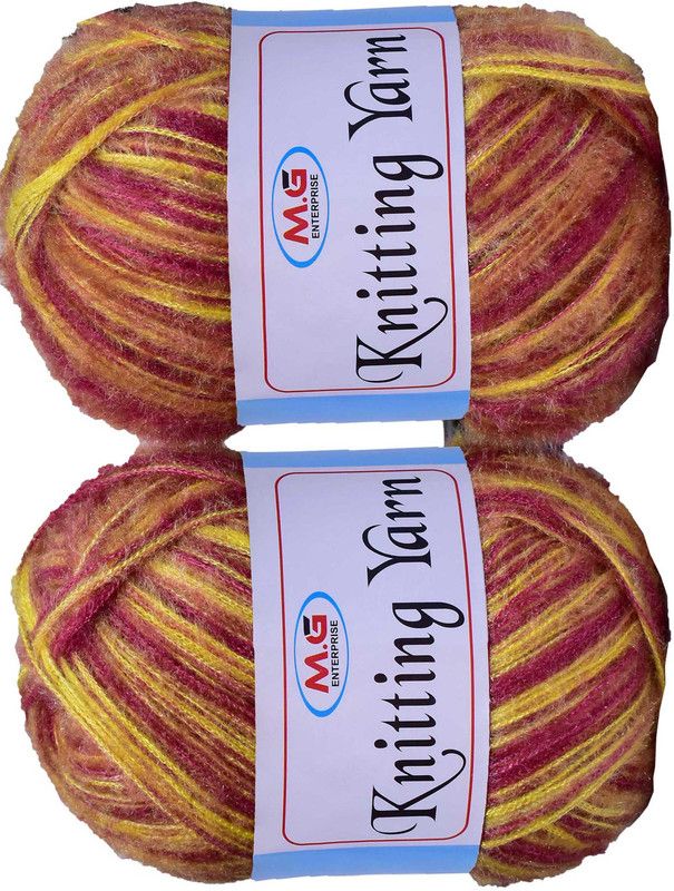 M.G Enterprise Knitting Wool Yarn, Soft Fancy Feather Wool Pancy 300 gm- Art-HDF