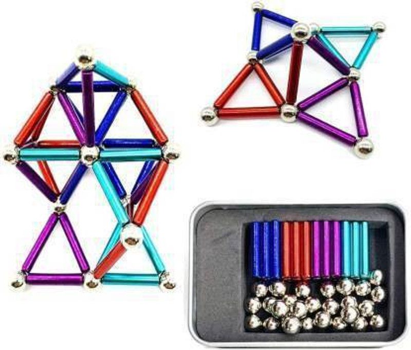 TradVision 5MM Multicolour Magnetic Balls Magnets Toys Sculpture Building Magnetic Blocks Magnet Cube Toy Stress Relief Gift  (216 Pieces)