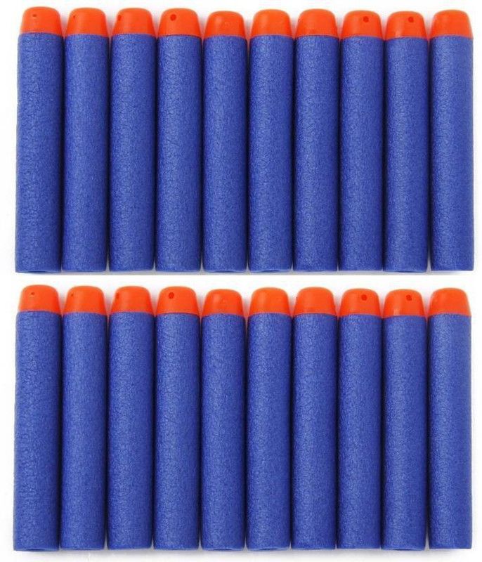 SOMETHING4U 20 pcs Blue Bullet Foam Dart Bullets for Nerf N-Strike Elite Guns, Darts & Plastic Bullets  (Blue)