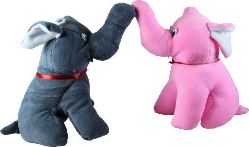YEAMKE Baby Elephant PINK & Dark Purpler Soft toys for any age Group Very Soft and premium quality - 22 cm  (Pink, Purpler)