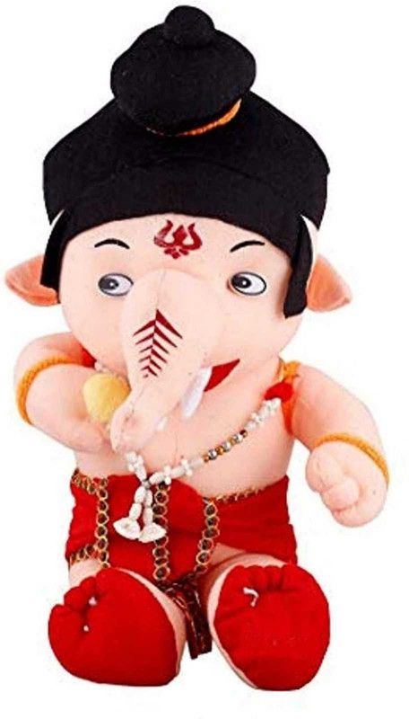 MJ Hub Ewi Baal Ganesh Soft Toy teddy bear - 42 cm (Red) - 55 mm  (skin)
