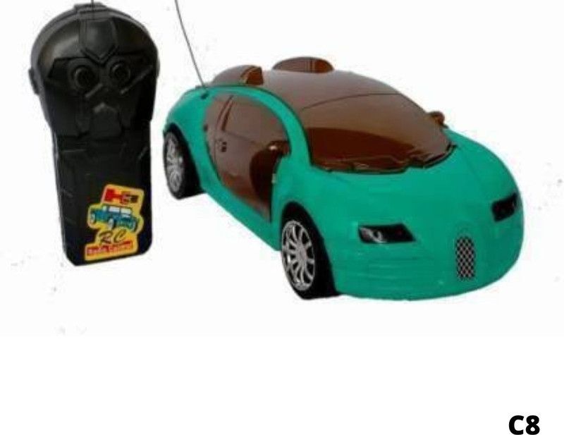 SNM97 Wireless Remote Control Fast Modern Car With 3D Light, CAR_RC_GRN8  (Green)