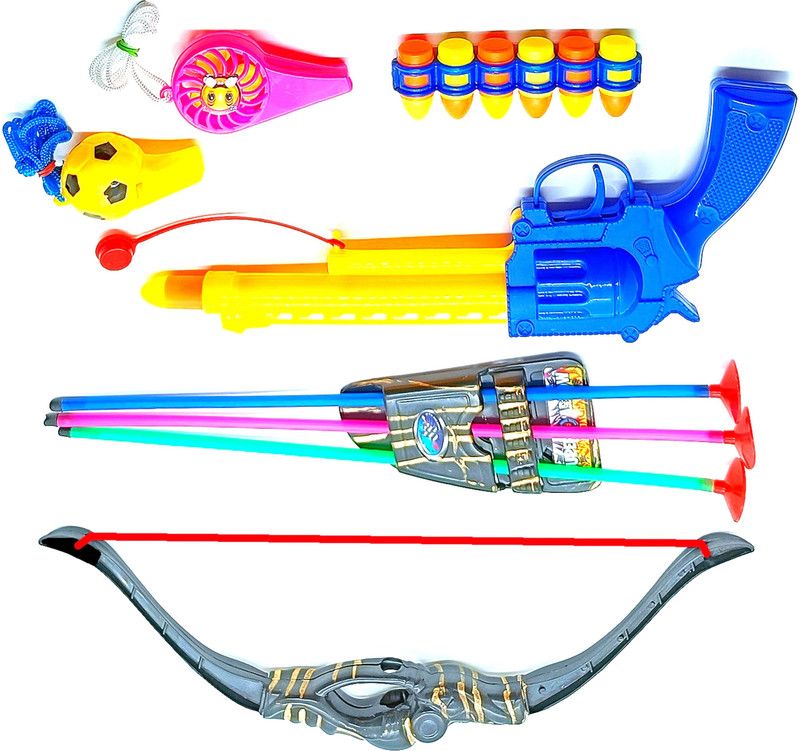 Dynamic Retail Global Gun Toys for Boys With Bullets, Archery Bow & Arrows, Blaster Guns & Darts O21 Guns & Darts  (Multicolor)