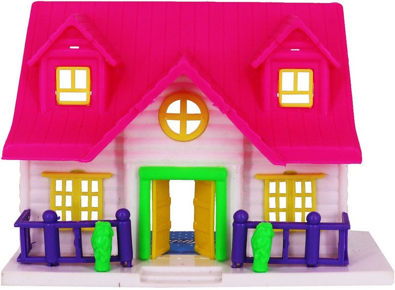 Just97 Funny House Play Set-Doll House Set House_121  (Pink)