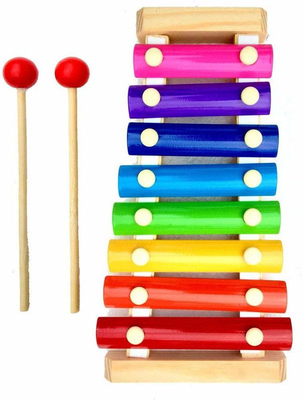 Kiddie Castle Wooden Xylophone Musical Toy for Children with 8 Note  (Multicolor)