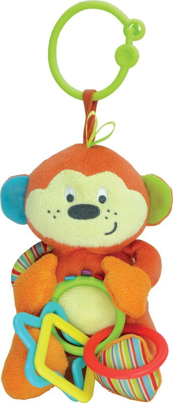 Winfun Little Pals Cheky Chimp Hnd Ratle Squkrs Crinkle Sound Rattle  (Multicolor)