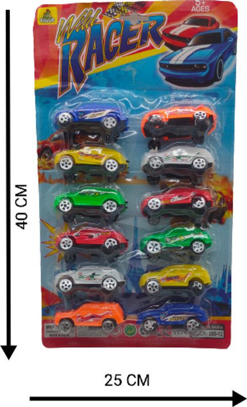Lakshmi Kids Car Toy| Racing Car Set| Pack of 12 |Muliticolor (Multicolor)  (multicolor)