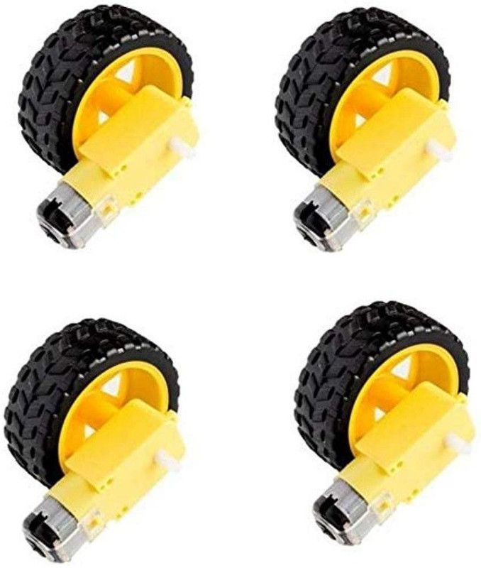 Creative Tech Science Project KIt for School Projects and Working Models Dual shaft bo motor with wheel 4pcs. Educational Electronic Hobby Kit
