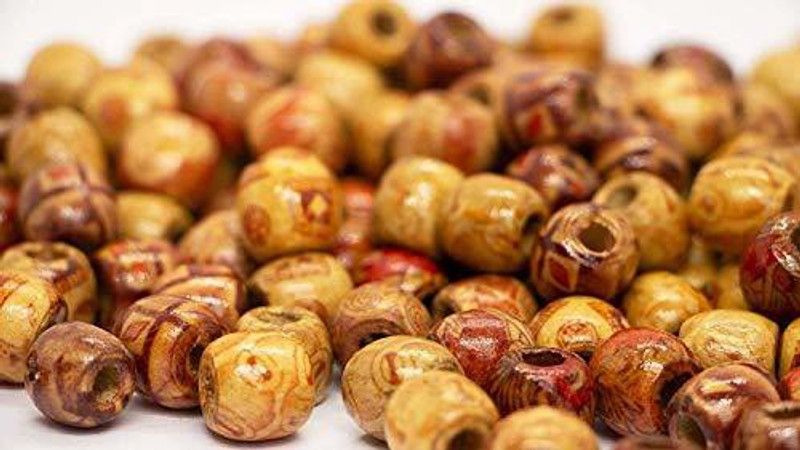 Gtara STORE 12mm Mixed Round Wooden Beads for Jewelry Making Wooden Beads