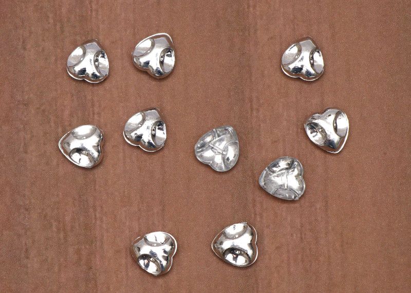Honbom 10MM 40Pc Heart Beads Buttons for Jewelry Dress Art & Craft Embroidery Making