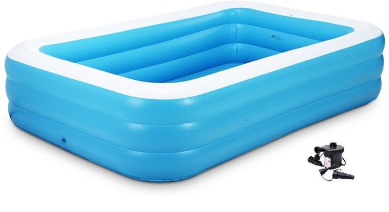 Cho Cho Inflatable Swimming Bath Tub For Kids & Adults (SPA) Jumbo Size ( 8.5 feet ) with Pump Inflatable Swimming Pool  (sky blue)