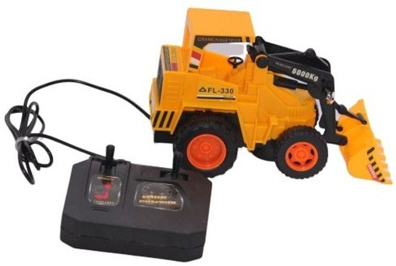 VibeX ÃÂ® Power Remote Controlled Battery Operated JCB Truck Toy  (Yellow - 89903)