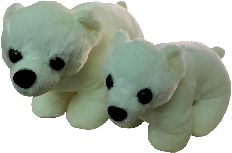 ClueSteps White Polar Bear Stuffed Soft Plush Toy Combo 30 & 36 cm - 36 cm  (White)