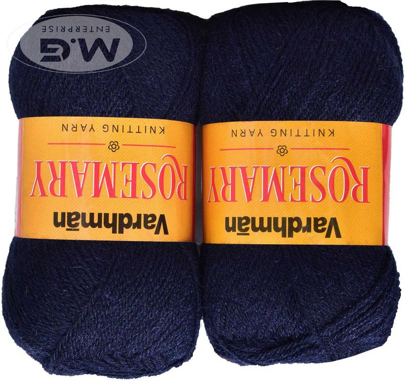 Simi Enterprise Rosemary Navy (400 gm) Wool Ball Hand knitting wool / Art Craft soft fingering crochet hook yarn, needle knitting yarn thread dyed- X SM-YY