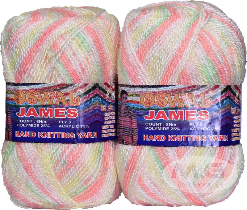 Simi Enterprise Oswal James Knitting Yarn Wool, Ice Cream Ball 700 gm Best Used with Knitting Needles, Crochet Needles Wool Yarn for Knitting. By Oswa W SM-XX