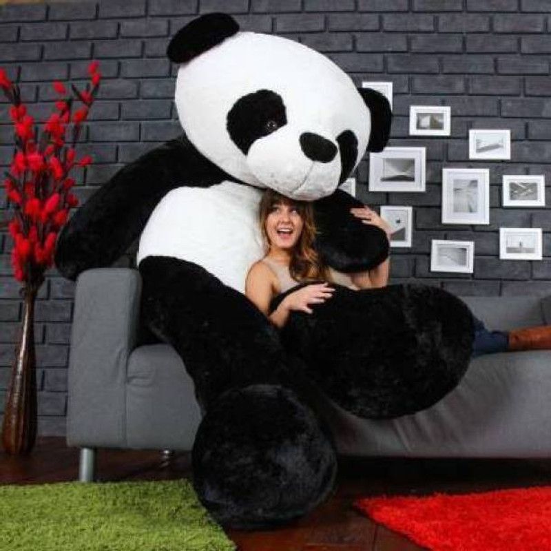 tricity toys Teddy Bear with Neck Bow Premium Quality Soft Plush Fabric (Black Panda, 3 Feet) - 89 cm  (Black)