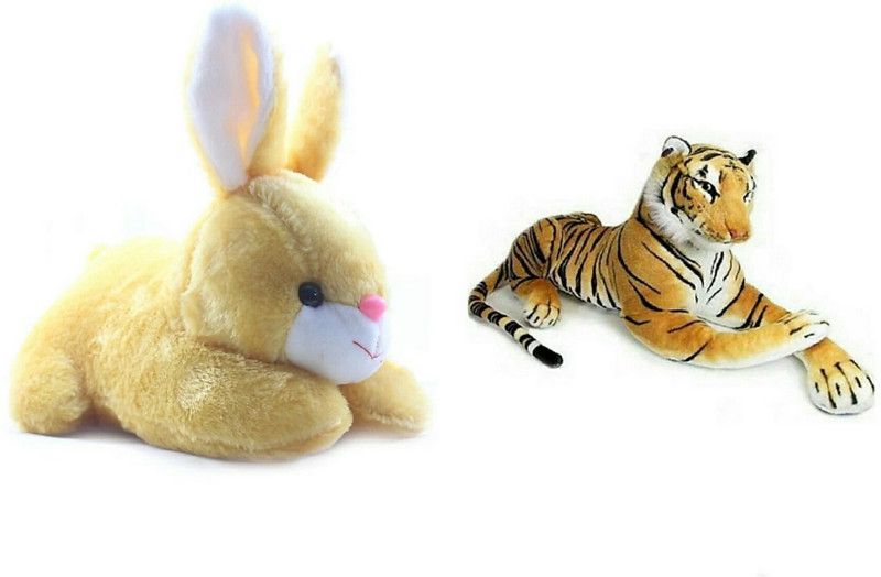 soniya enterprises Tiger-36cm and Rabbit - 26 cm  (Brown)