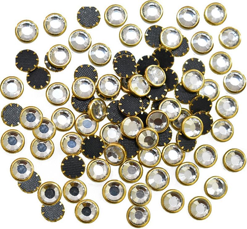 Embroiderymaterial 5MM Silver Kundan Stone for Craft, Embroidery & Jewellery Making 500 Pieces (EMBKS06150E)