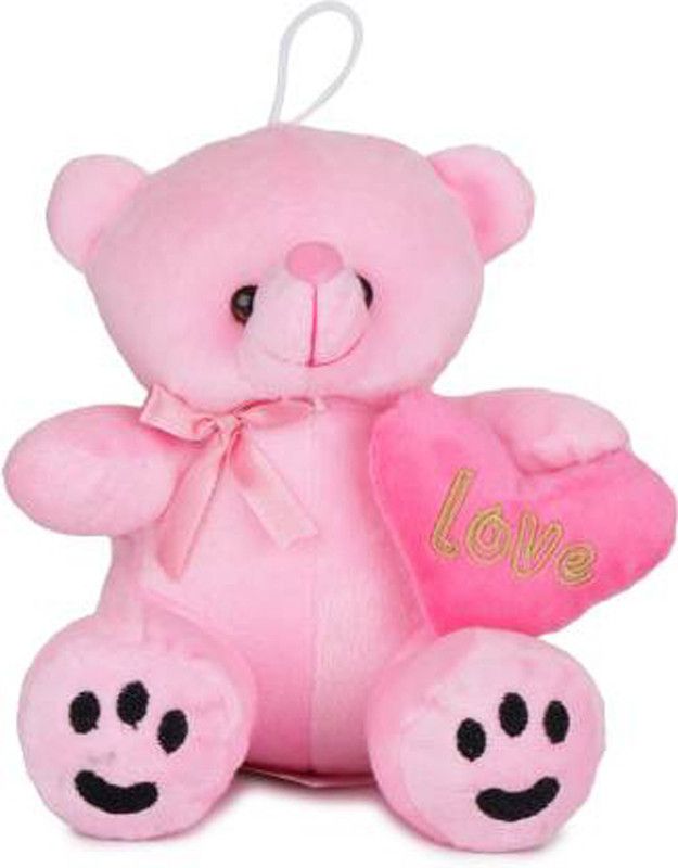 Lata Best Quality Heart Teddy Bear Soft Toys for Baby Girl and Boy Toy Gifts - 20 cm (pink) - 20 cm  (Pink)
