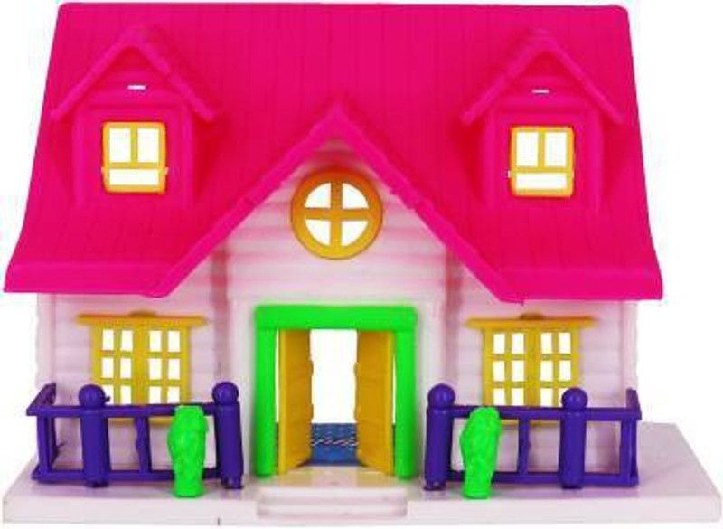 SNM97 Funny House Play Set-Doll House Set House_121 (Pink)  (Pink)