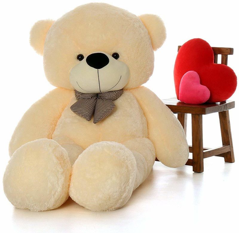 Frantic Premium Quality Teddy Bear Soft Plush Fabric (Butter, 147 Cm) - 150 cm  (Butter)
