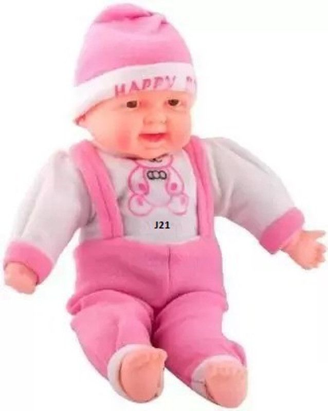 tryzens Laughing Baby With Sound Premimum soft toy for kids_0280  (Pink)