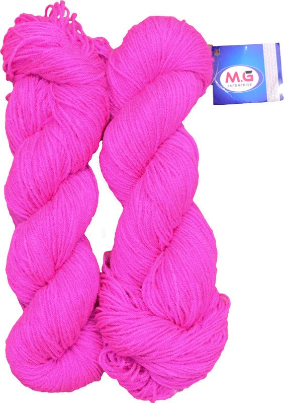 KNIT KING Brilon Rose (200 gm) Wool Hank Hand knitting wool / Art Craft soft fingering crochet hook yarn, needle knitting yarn thread dyed