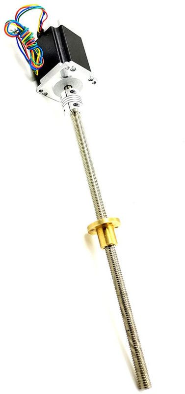 INVENTO 1pcs Nema 23 25 Kg-cm Motor+Flexi coupling+600mm12mm M12 1.75mmRod + Brass Nut Automotive Electronic Hobby Kit