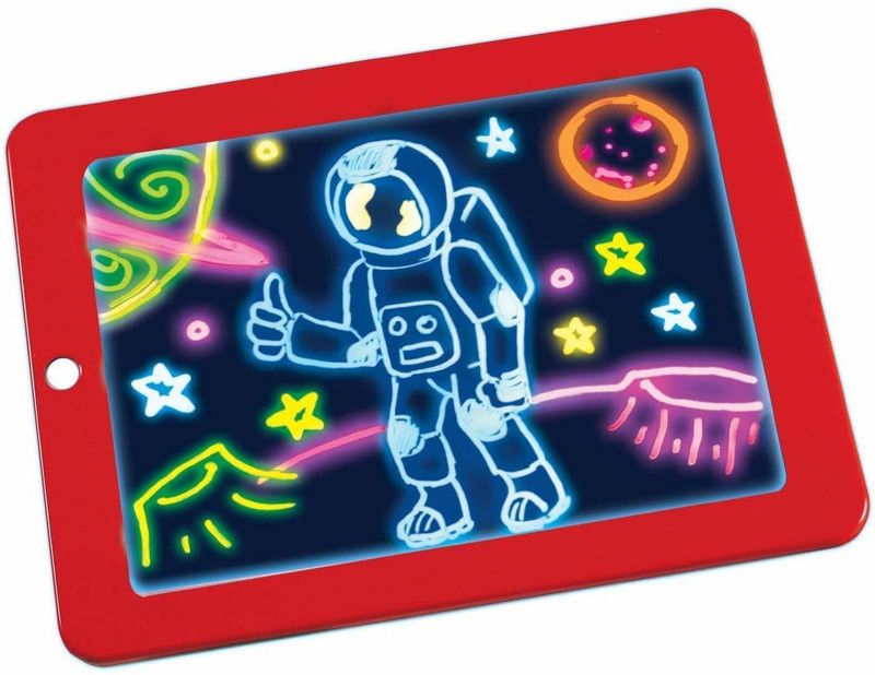 OmBic Magic Pad Light Up 3D Light Up Drawing Board Doodle Magic Glow Pad for Kids  (Multicolor)
