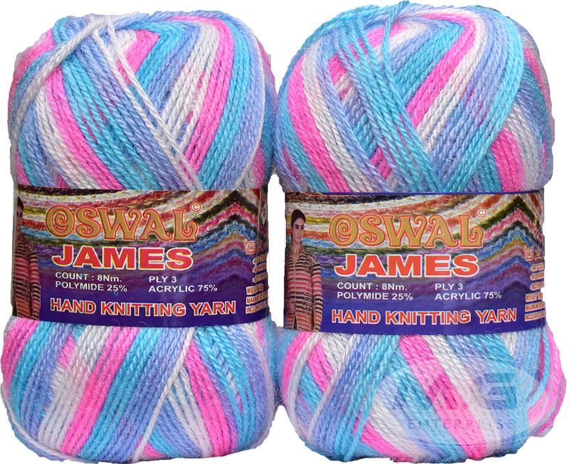 Simi Enterprise Oswal James Knitting Yarn Wool, Blue Rose Ball 700 gm Best Used with Knitting Needles, Crochet Needles Wool Yarn for Knitting. By Oswa SM-Z