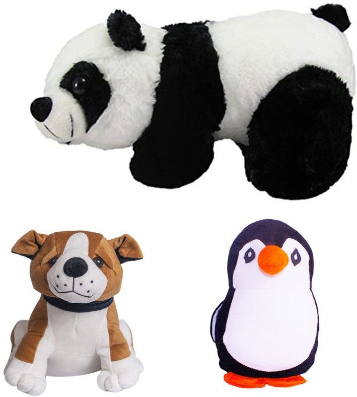 Memebuzz Kids Playing softs Toys Cute Delight Cuddle combo of 3 - 25 cm  (Blue)