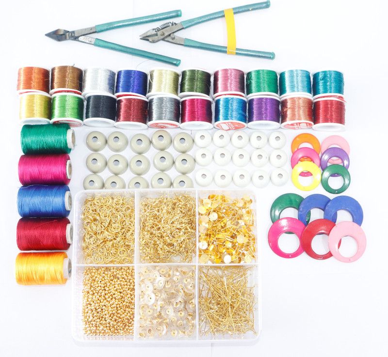 Dealx Earrings, Jhumkas, Chandbali Earring making Diy Complete kit for making 30Pairs of Earrings, Variety
