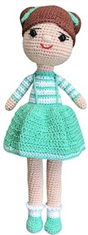 LacyKnots Handmade Doll,Doll Ballerina, Doll for Girls,Gift for Babies and Kids(Sea green)  (Green)