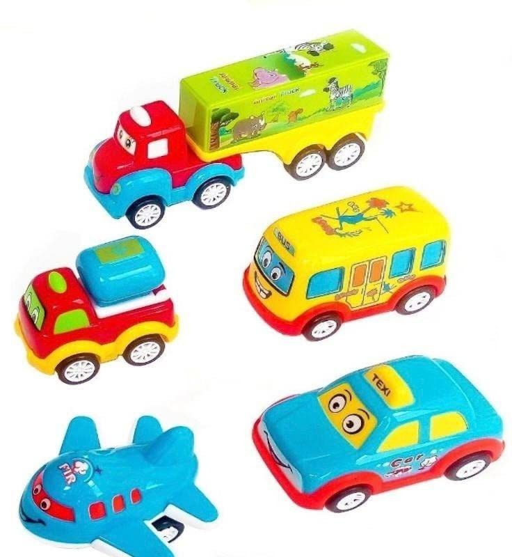 tech edge Unbreakable Pull Back Texi Car Truck Bus Plane Toy for Boys girls Kids  (Multicolor)