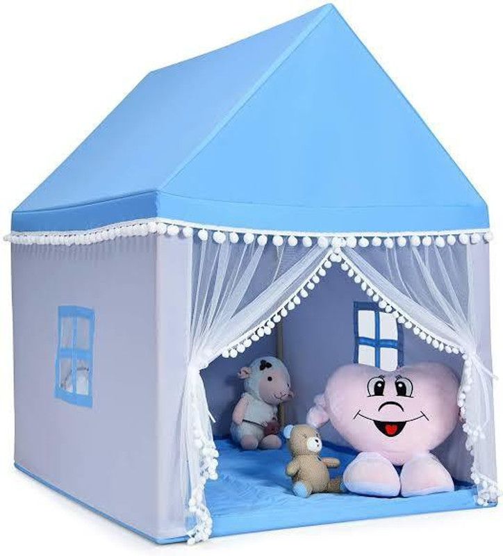 SADGURU SALES Jumbo Size Extremely Light Weight , Water Proof Kids Play Tent House  (Blue)