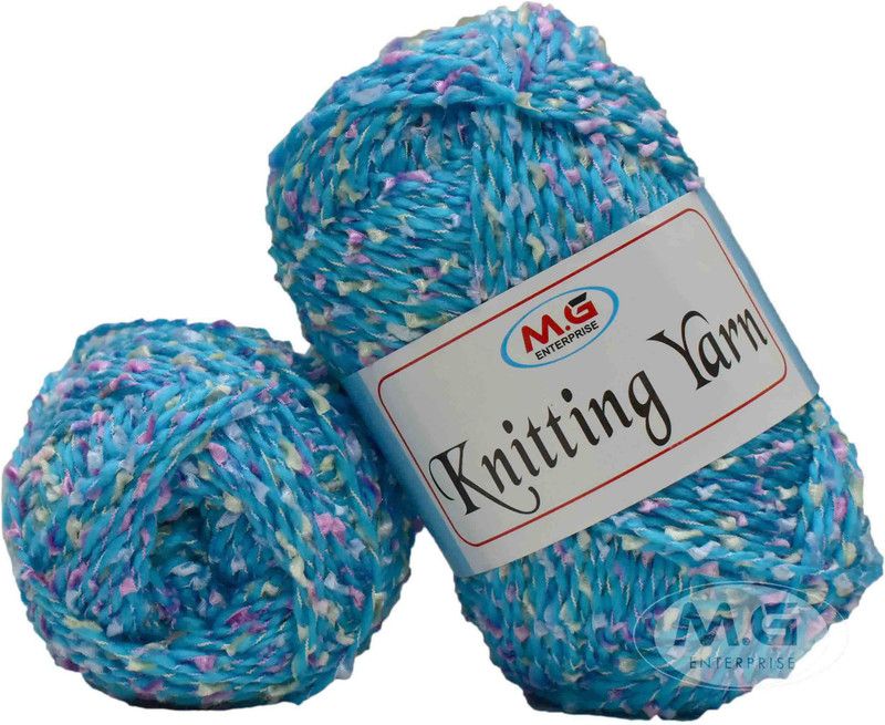 KNIT KING Yarn Mala Ball Azure 300 gms Wool Hank Hand knitting wool- Art-ADAC