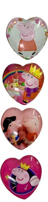 FUNCART Peppa Pig Printed Assorted Heart Shape LED Ring