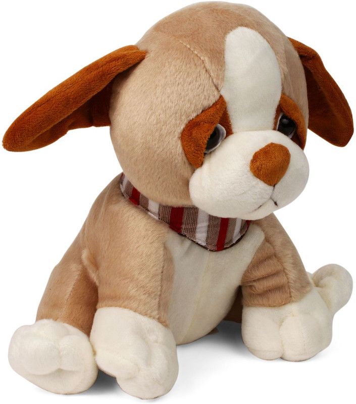 My Baby Excel Brown Dog in sitting pose - 26 cm - 26 cm  (Brown)