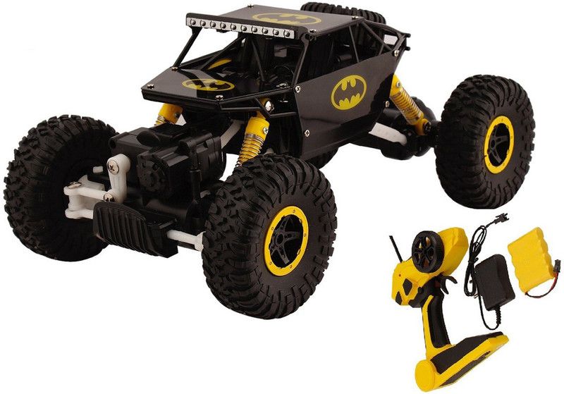 HALO NATION Batman Rock Crawler 1:18 Remote Control Monster Car, Four Wheel Drive, Rechargeable, Black  (Black)