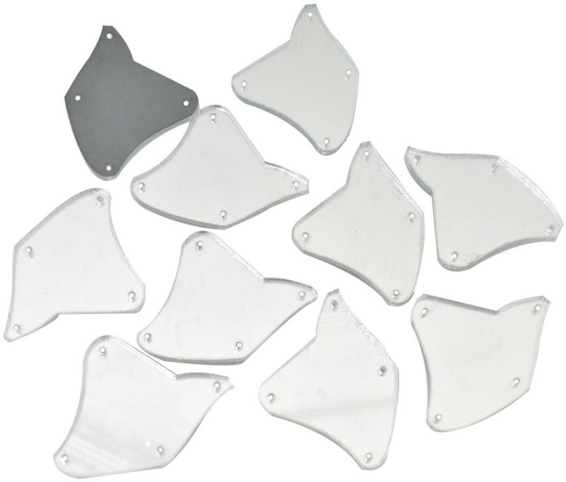 Embroiderymaterial 3.5x4.5CM Sew On Acrylic Mirror for Embroidery and Craft Purpose 10Pcs