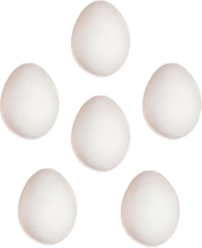 Tovick Six Wooden unpainted Eggs for Crafts work Decoration at home and School Projects