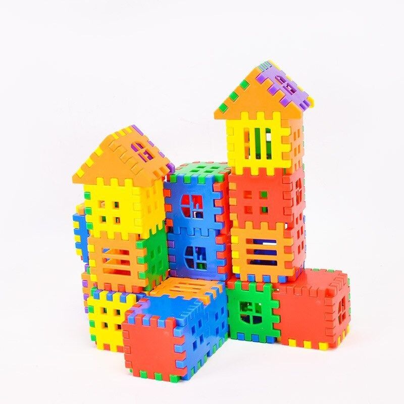 GREEN WAY Building Blocks Set My Happy House Building Blocks Toys 50 Pcs  (Multicolor)