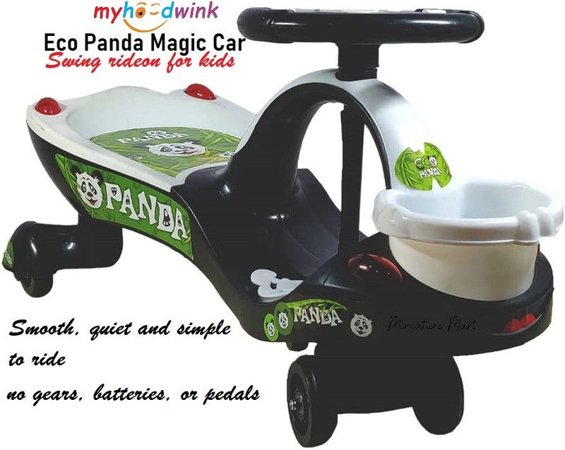 Myhoodwink eco panda magic car with light & music for kids Car Non Battery Operated Ride On  (Multicolor)