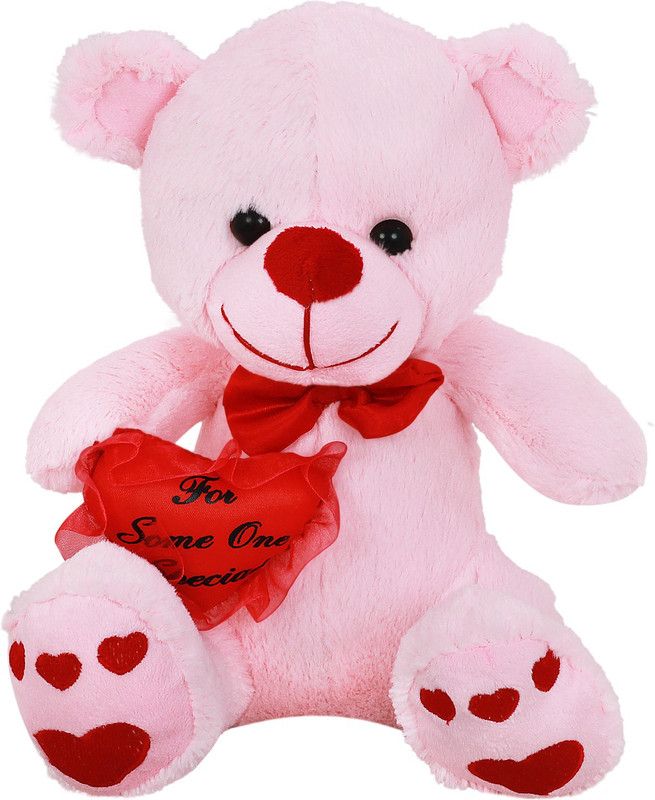 DEALbindaas DealBindaas valentine Stuff Teddy Bear With Heart 26 Cms - 26 cm  (Multicolour)