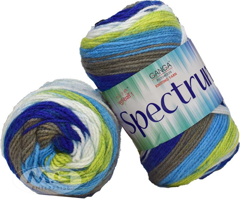 Simi Enterprise Spectrum Mavi (200 gm) Wool Ball Hand knitting wool / Art Craft soft fingering crochet hook yarn, needle knitting , With Needle.- M SM-NN